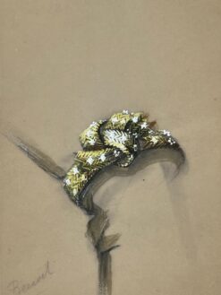 Original Parisian Vintage Jewelry Design Art by Van Cleef & Boucheron Designer