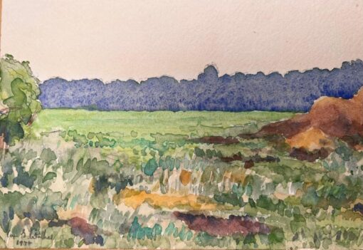 Finely Detailed British Watercolor Topographical the Top of Dunsmore Lane - Image 5