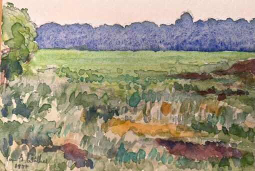 Finely Detailed British Watercolor Topographical the Top of Dunsmore Lane - Image 6