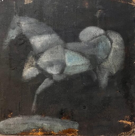 Original French Textured Equine Study of a Horse