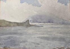 Finely Detailed British Watercolor Topographical of Aros Castle