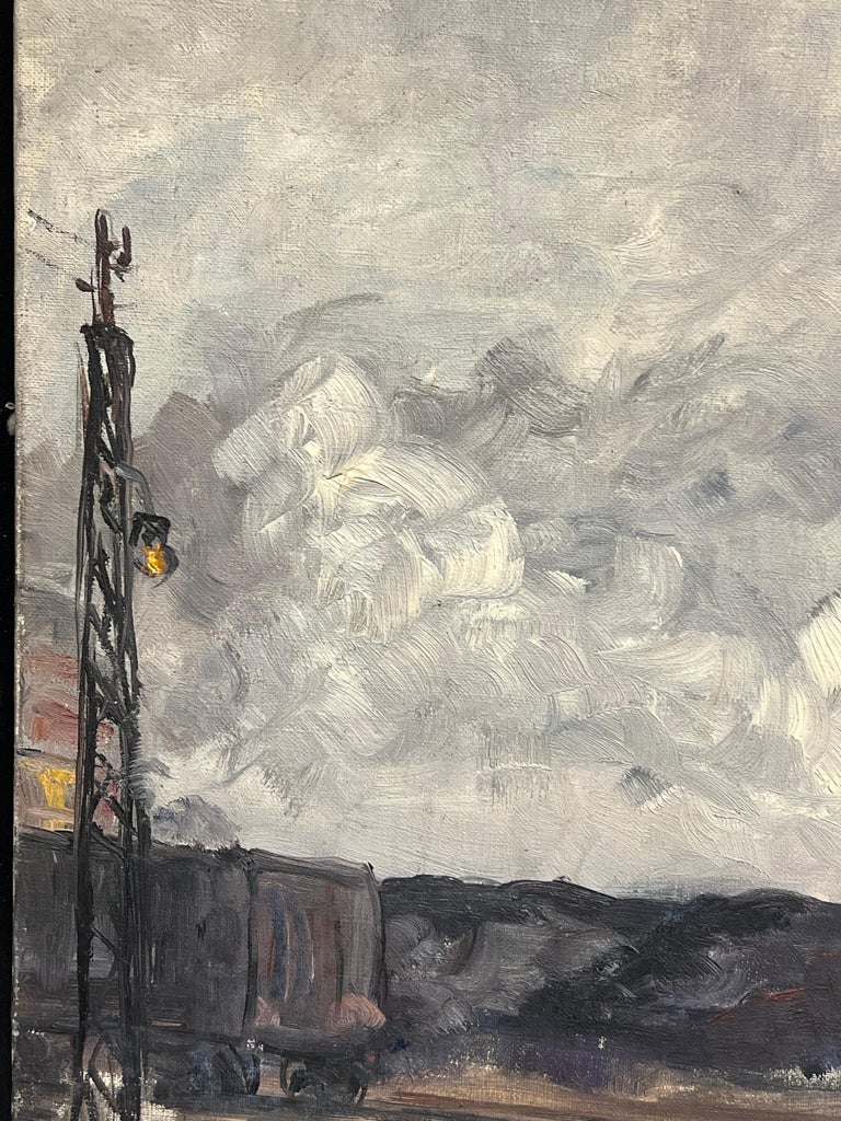 Industrial Landscape with Smokestacks and Cooling Towers Under a Cloudy Sky - Image 4