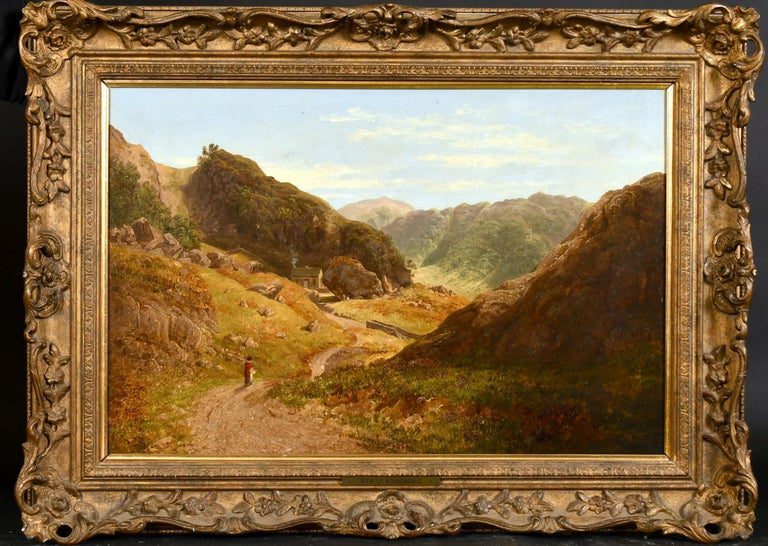Mid 19th Century English Lake District Borrowdale Landscape Oil Painting - Image 2