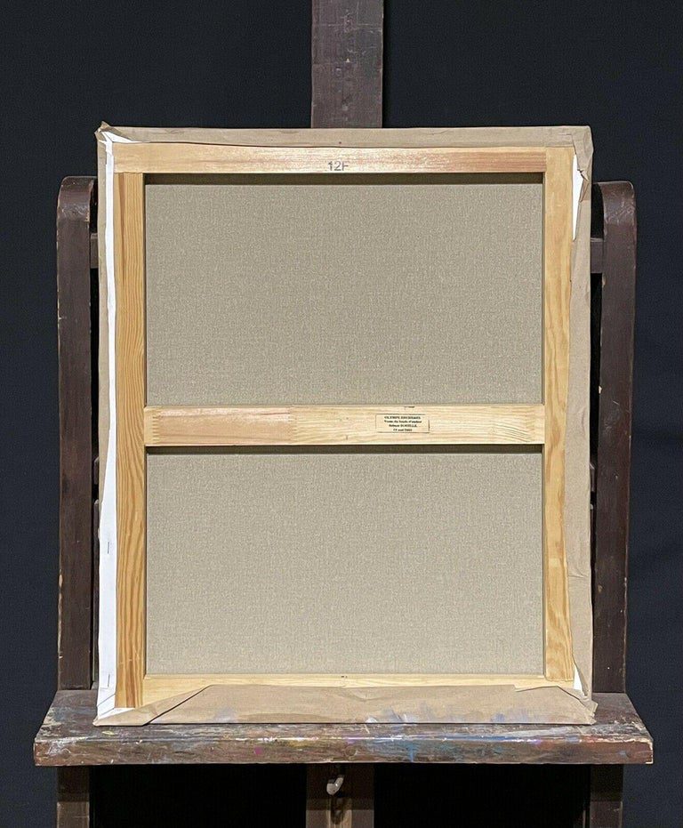Robert Bouille French Modernist Portrait of a Country Lady Oil Painting - Image 5