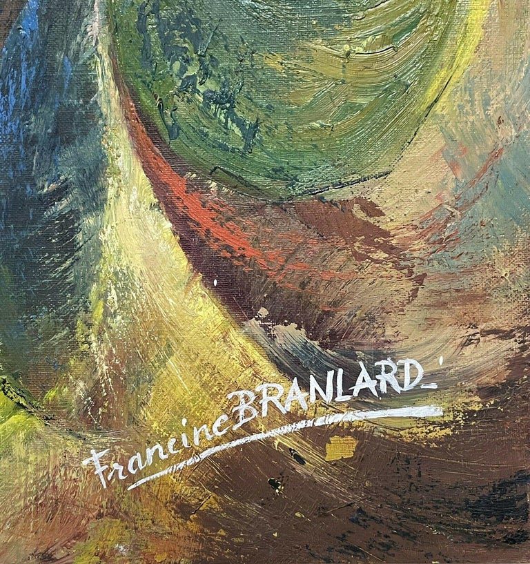 Francine Braniard Large French Surrealist Fantasy Figures Oil Painting - Image 5