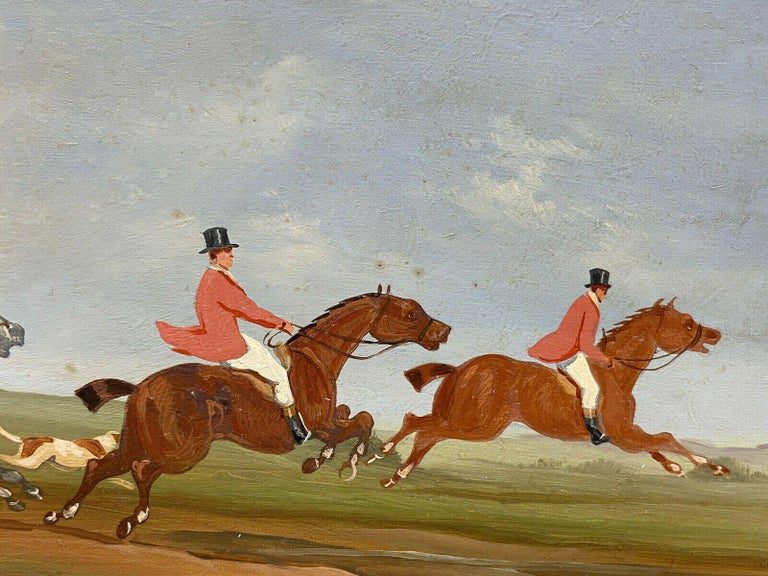 Set of 4 William Rowland British Hunting Scene Oil Paintings Framed - Image 6