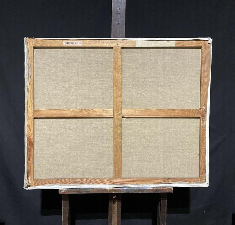 Robert Surcouf Signed 1975 French Modernist Interior Scene Oil Painting - Image 7