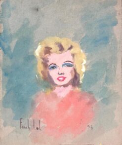 Soft Portrait of Hollywood's Iconic Marilyn Monroe in Gentle Pastels