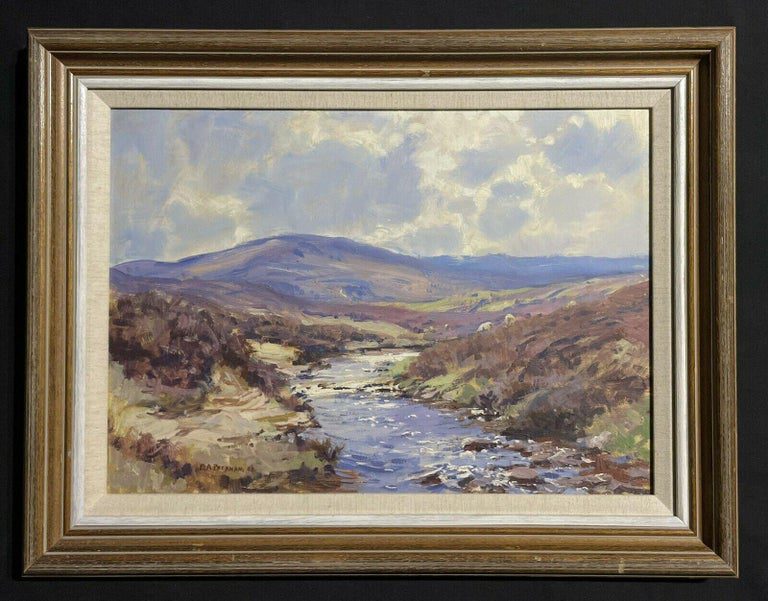 Barry Peckham Scottish Highland River Stream Landscape Oil Painting Framed - Image 2
