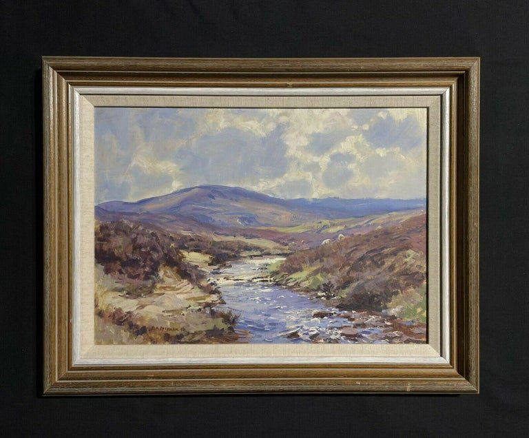 Barry Peckham Scottish Highland River Stream Landscape Oil Painting Framed - Image 3