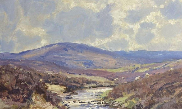 Barry Peckham Scottish Highland River Stream Landscape Oil Painting Framed - Image 4