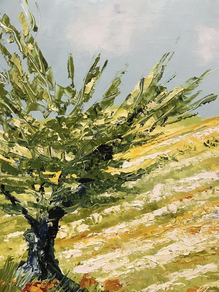 Gerard Laime Signed French Post Impressionist Provence Olive Tree Landscape Oil - Image 3