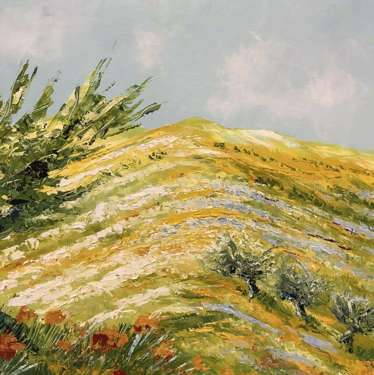 Gerard Laime Signed French Post Impressionist Provence Olive Tree Landscape Oil - Image 4