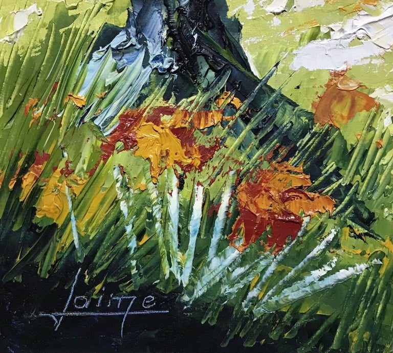 Gerard Laime Signed French Post Impressionist Provence Olive Tree Landscape Oil - Image 7