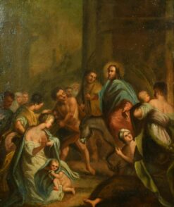 18th/1800-1899 French Old Master Oil Christ entering Jerusalem