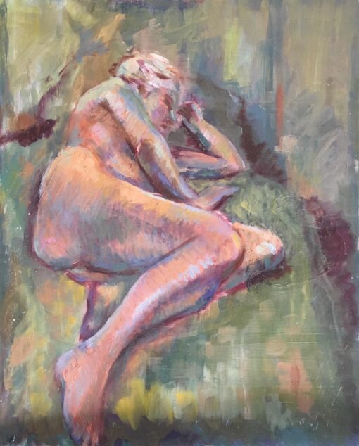 Impressionist Nude, Mid 1900-1999 British Artist, Original Oil Painting