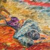 Light Sleep, Surrealist Impressionist Oil Painting, Signed