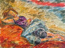 Light Sleep, Surrealist Impressionist Oil Painting, Signed