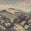 BARBARA DOYLE 1970's MODERN BRITISH OIL PAINTING - 'Road To The Downs'