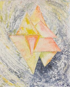 1900-1999 Original Signed French Abstract Oil Painting - Cubist Study