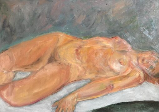 Impressionist Female Nude, Classic Oil Painting