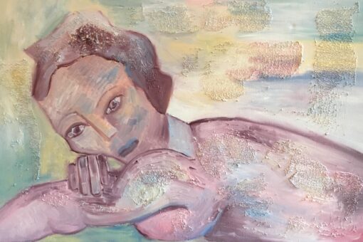 Contemporary French Abstract Portrait Picasso Style Original Oil Painting