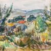 Provence Countryside Landscape Red Roofs French Expressionist Original Painting