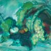 Signed Vintage French Post-Impressionist Oil Grapes & Fruit - Amazing Greens