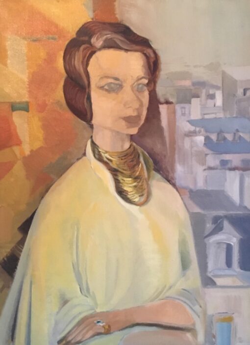 Stylish Impressionist Portrait, Female Model, Original Oil Painting