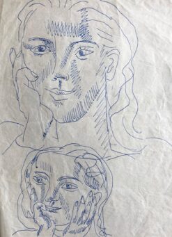 CARLOS CARNERO (1922-1980) ORIGINAL DRAWING BY FERNAND LEGER STUDIO WORKER