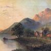 Glen Ogle, Lochearnhead, Antique Scottish Oil Painting Sunset, Signed