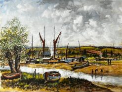 Cloudy Landscape Of The Boat Repair Yard