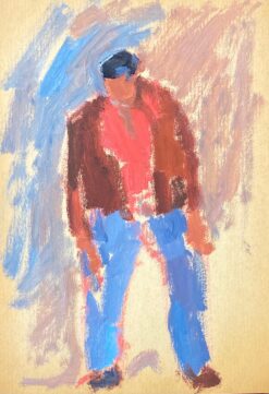 1900-1999 German Modernist Oil Painting Portrait Study of a Man