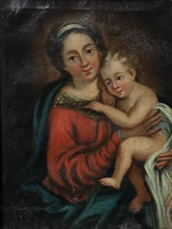 Mary & Jesus, 1700 - 1799 French Old Master oil painting on canvas