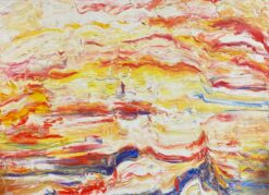 1900-1999 Original French Expressionist Oil Painting Vibrant Colour Sea