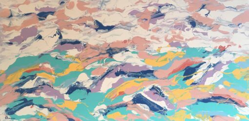 "Au Sommet du Mont-Blanc" Large French Abstract