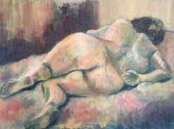 Nude Woman Abstract Oil Painting Mid 1900-1999 Modern British Artist
