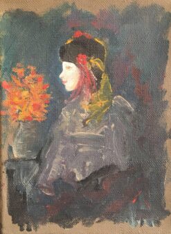 Mid 1900-1999 French Impressionist Portrait of a Young Girl