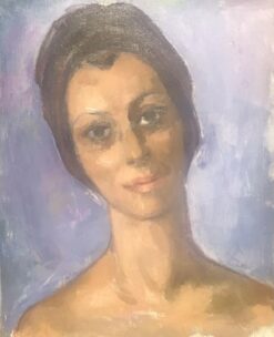 1900-1999 Signed French Oil - Portrait of a Lady from Mougins, South France