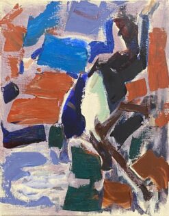 1900-1999 German Modernist Oil Painting Abstract Study