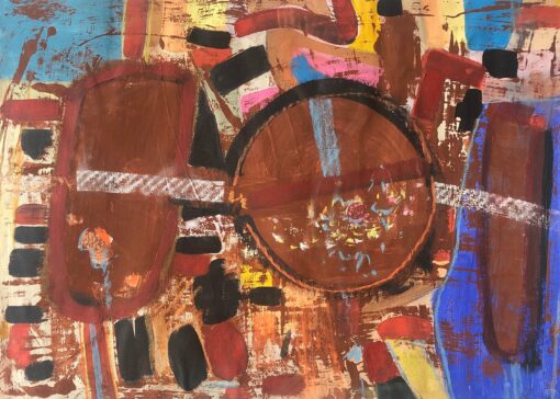 Modern British 1900-1999 Colourful Abstract Painting - Geometric shapes
