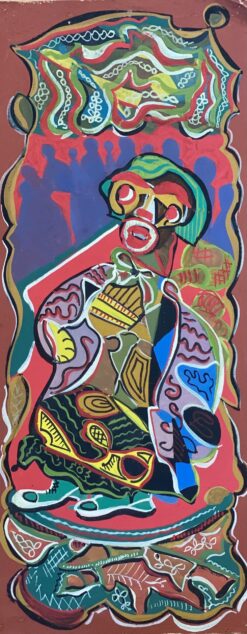 1950's French Modernist/ Cubist Painting Portrait