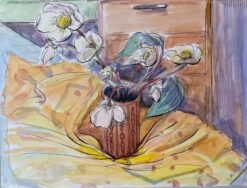 1940's Post Impressionist artist Still Life Flowers in Vase