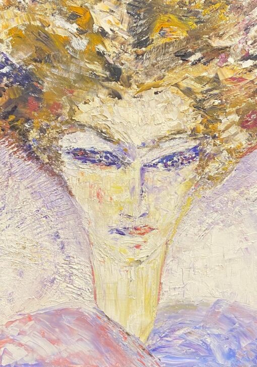 1900-1999 Original French Expressionist Portrait Oil Painting
