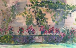 Colourful Spring Garden, French Original Oil Painting