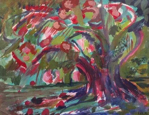 Multicoloured Abstract Oil Painting, Signed and Dated