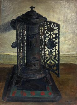1960s French Interior Still Life - The Kitchen Stove Fire Warmer - Superb work