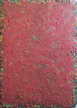 Large Red Block Abstract, Mixed Medium, Original Painting