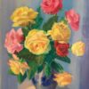 Classical Bouquet of Roses, French Artist, Signed