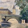 GENEVIEVE ZONDERVAN (1922-2013) FRENCH POST IMPRESSIONIST OIL - Paris Bridge